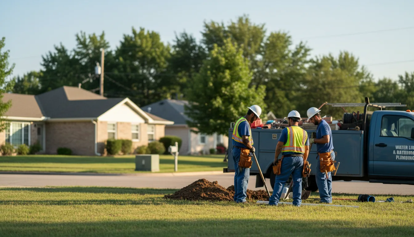 Residential water line and bathroom plumbing service in Woodland, WA